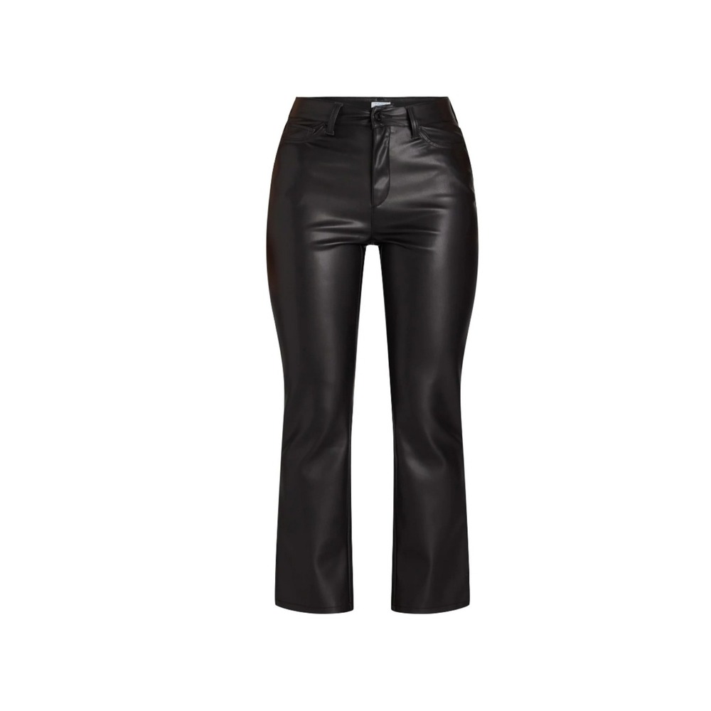 New Time and Tru Black Faux‎ Leather Pants Women's Size 14